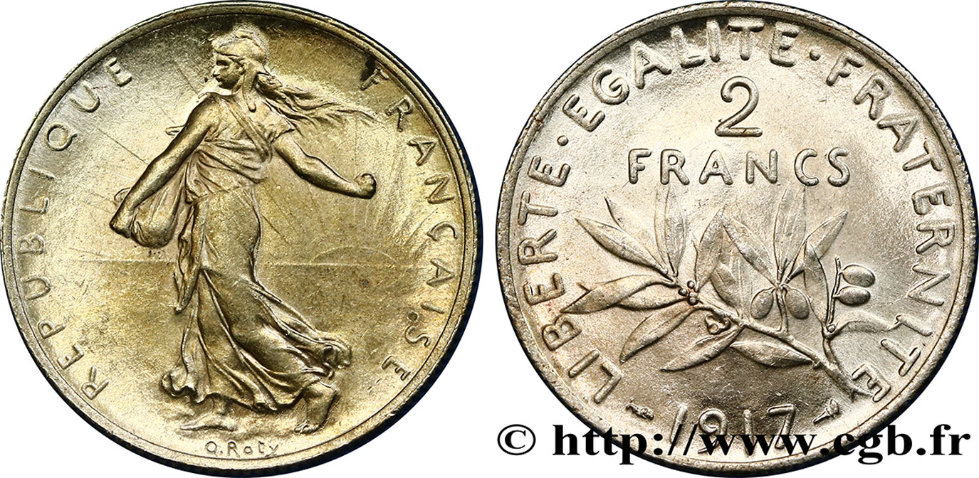 2 francs Semeuse 1917  F.266/19 SUP62 