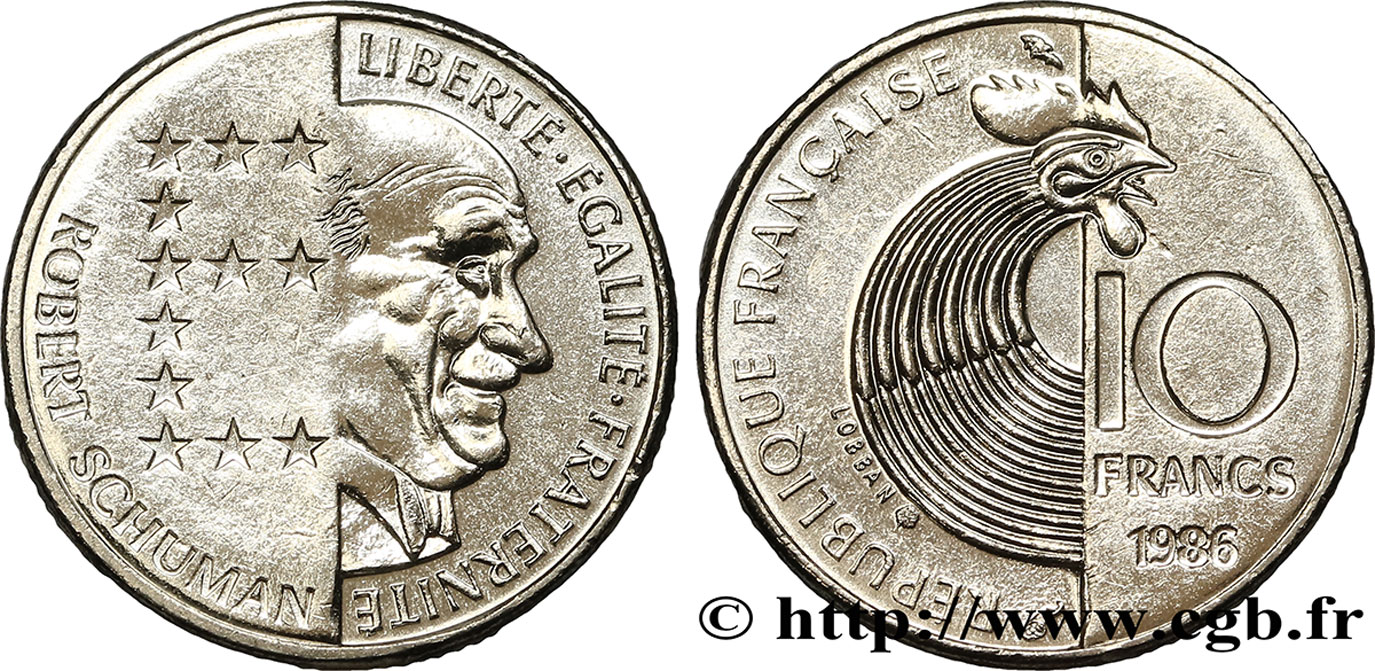 10 francs Robert Schuman 1986 Pessac F.374/2 EBC58 