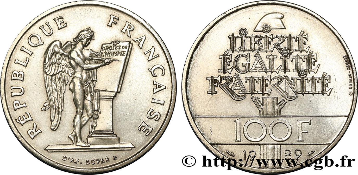 100 francs Droits de l’Homme 1989  F.457/2 AU55 