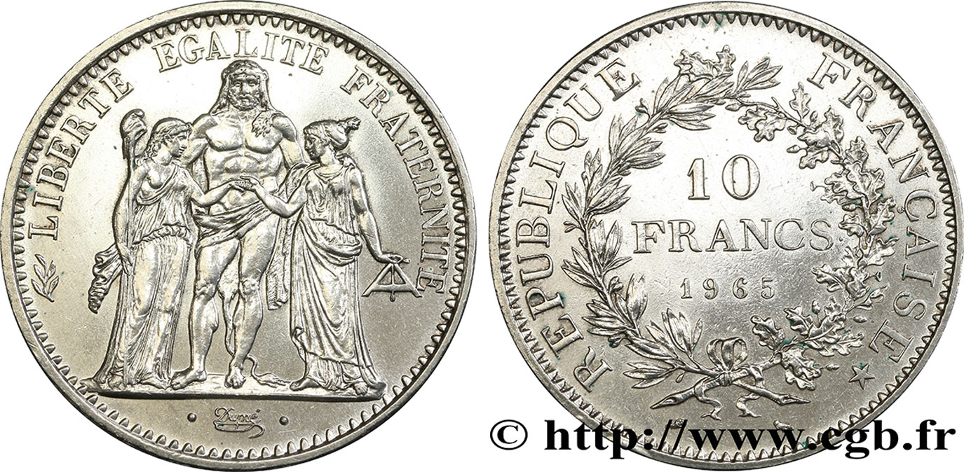 10 francs Hercule 1965  F.364/3 TTB 