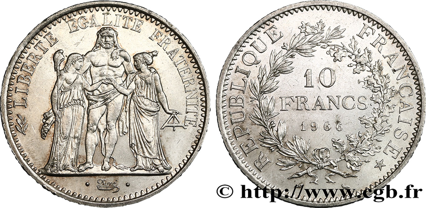 10 francs Hercule 1966  F.364/4 TTB 