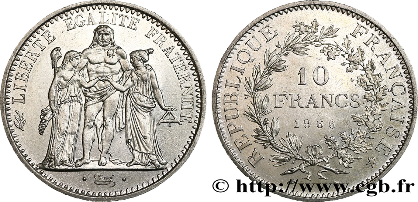 10 francs Hercule 1966  F.364/4 EBC55 