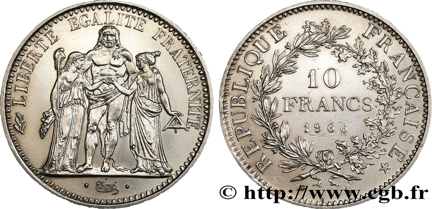10 francs Hercule 1966  F.364/4 AU55 
