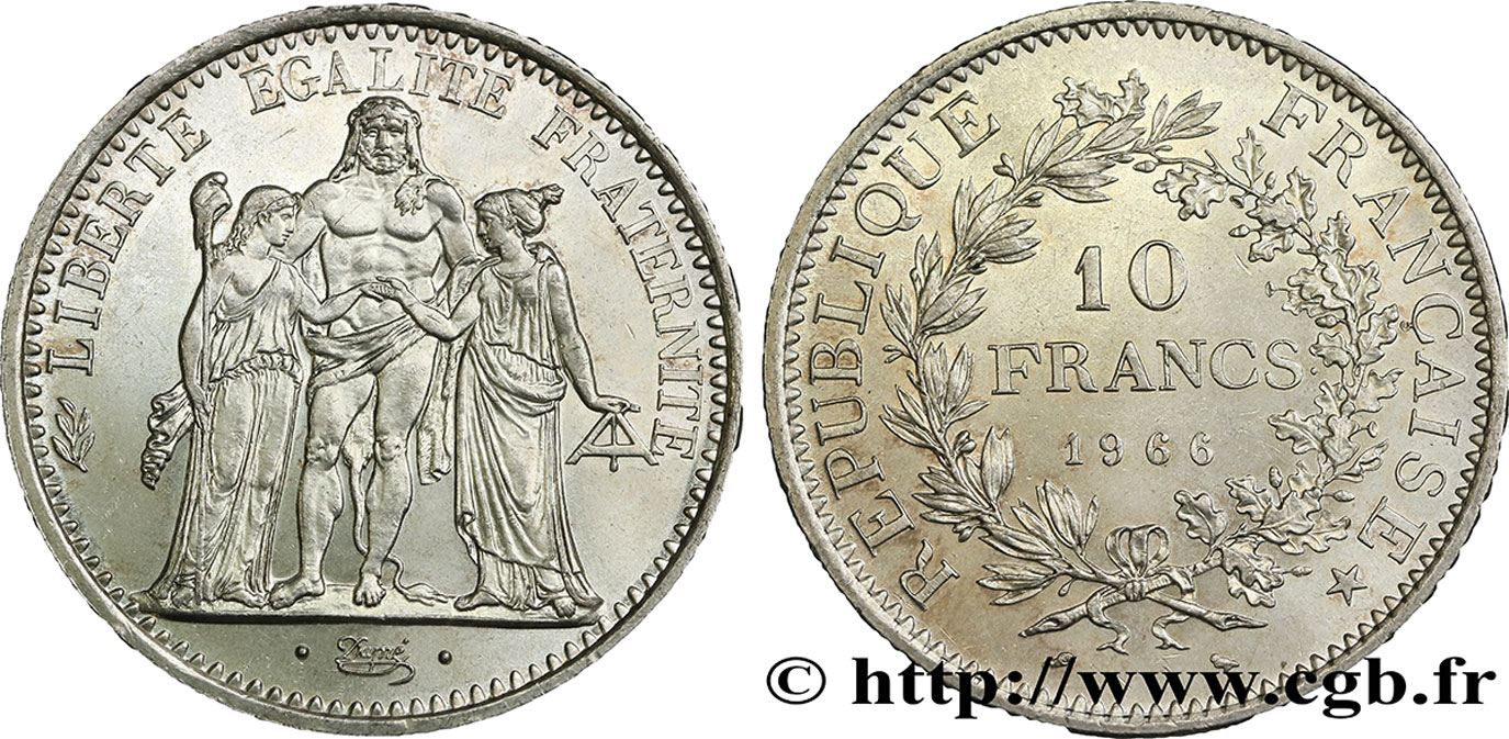 10 francs Hercule 1966  F.364/4 VZ55 