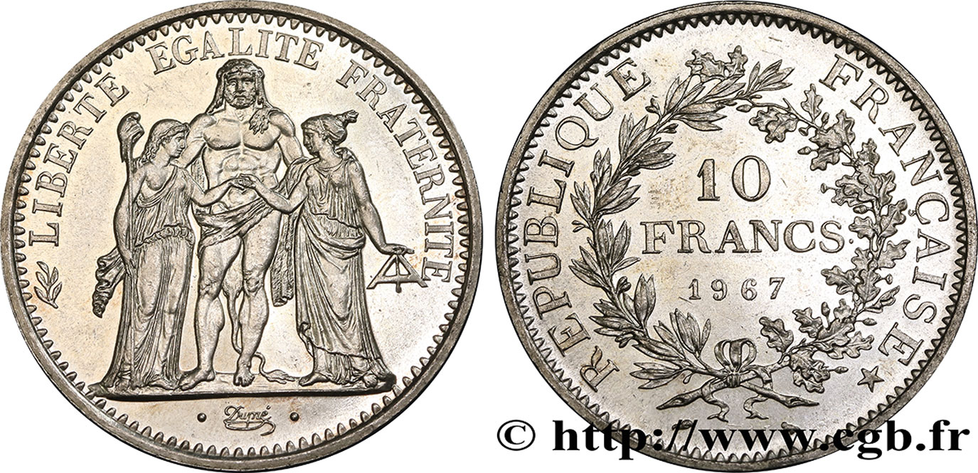 10 francs Hercule 1967  F.364/5 SUP 