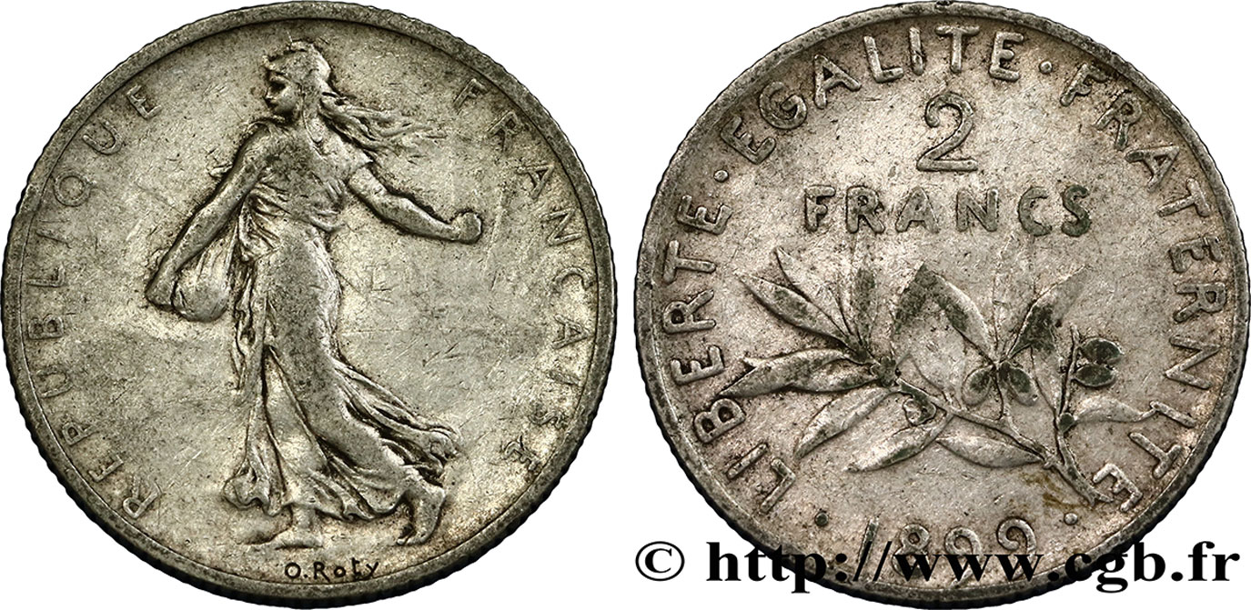 2 francs Semeuse 1899  F.266/3 MB20 