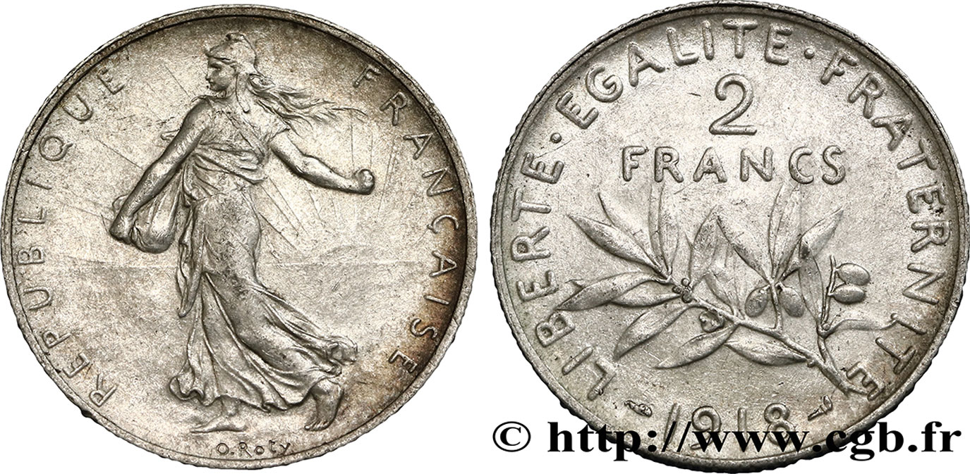 2 francs Semeuse 1918  F.266/20 BB45 