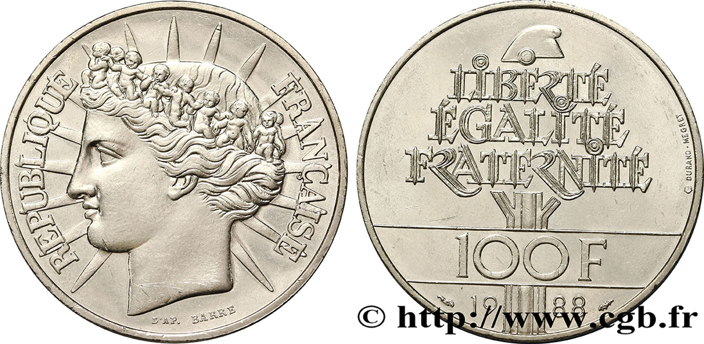 100 francs Fraternité 1988  F.456/2 SUP 