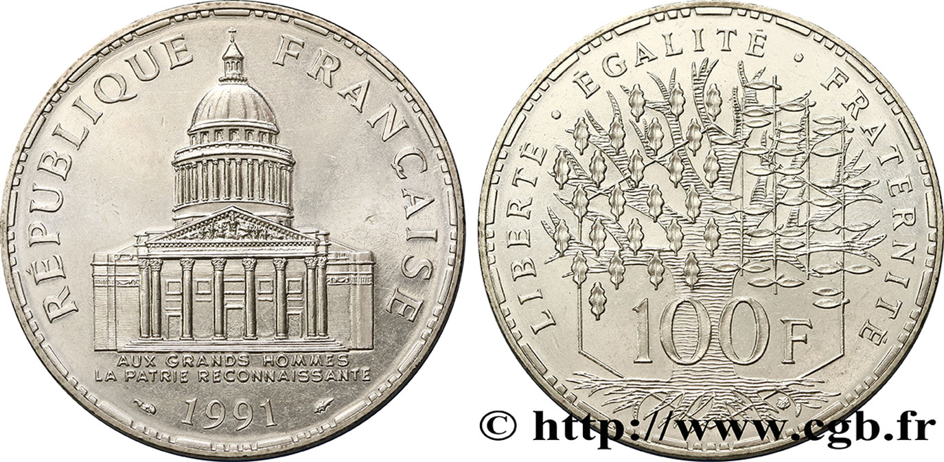 100 francs Panthéon 1991  F.451/11 MS62 
