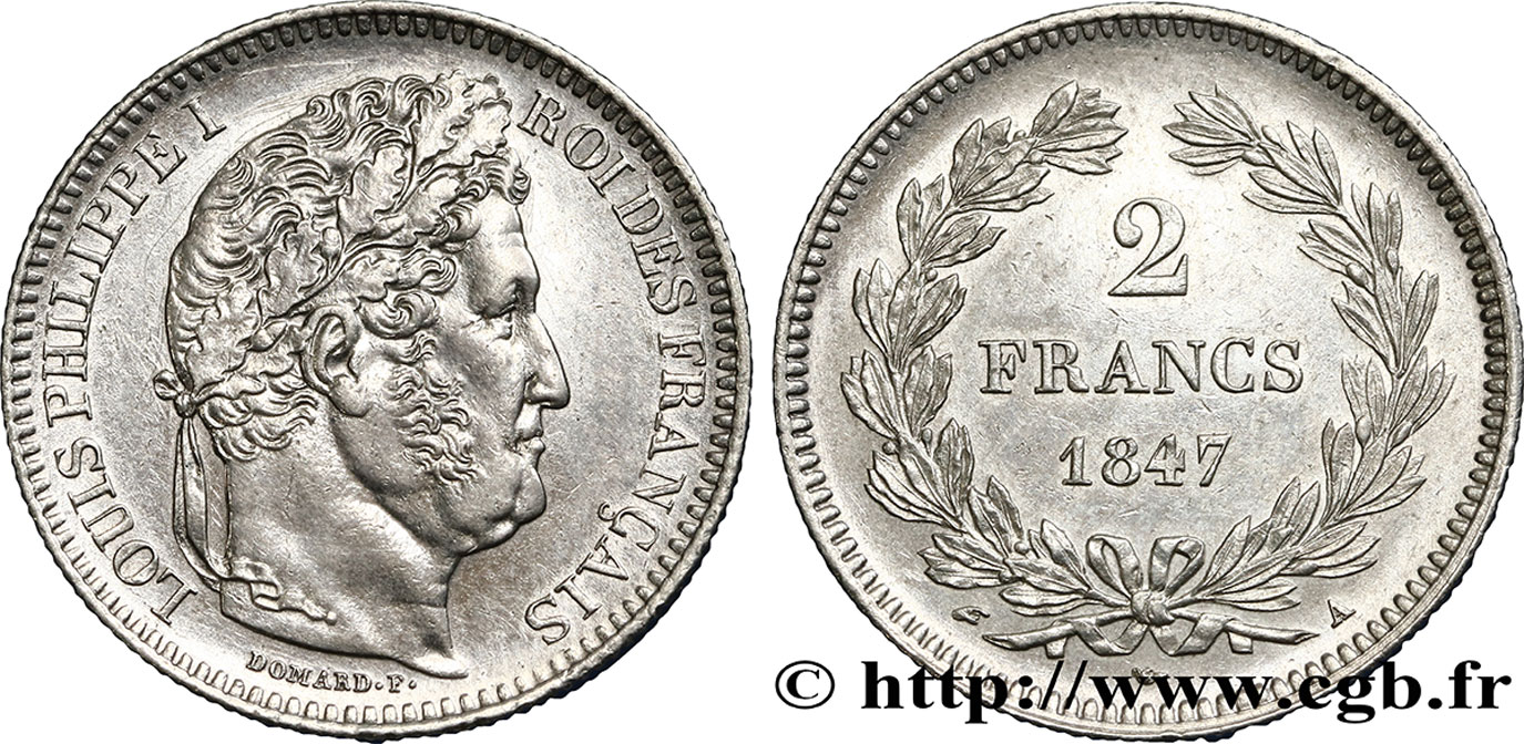 2 francs Louis-Philippe 1847 Paris F.260/112 SPL55 