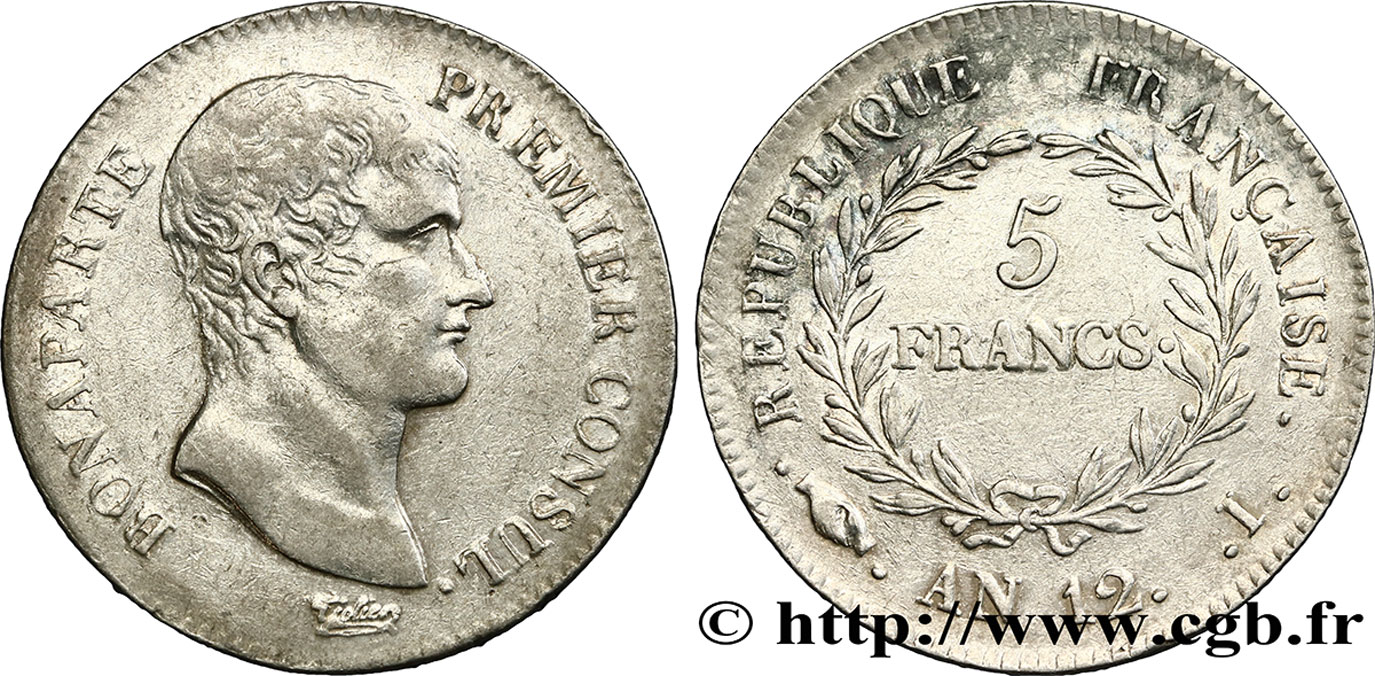 5 francs Bonaparte Premier Consul 1804 Limoges F.301/16 XF42 