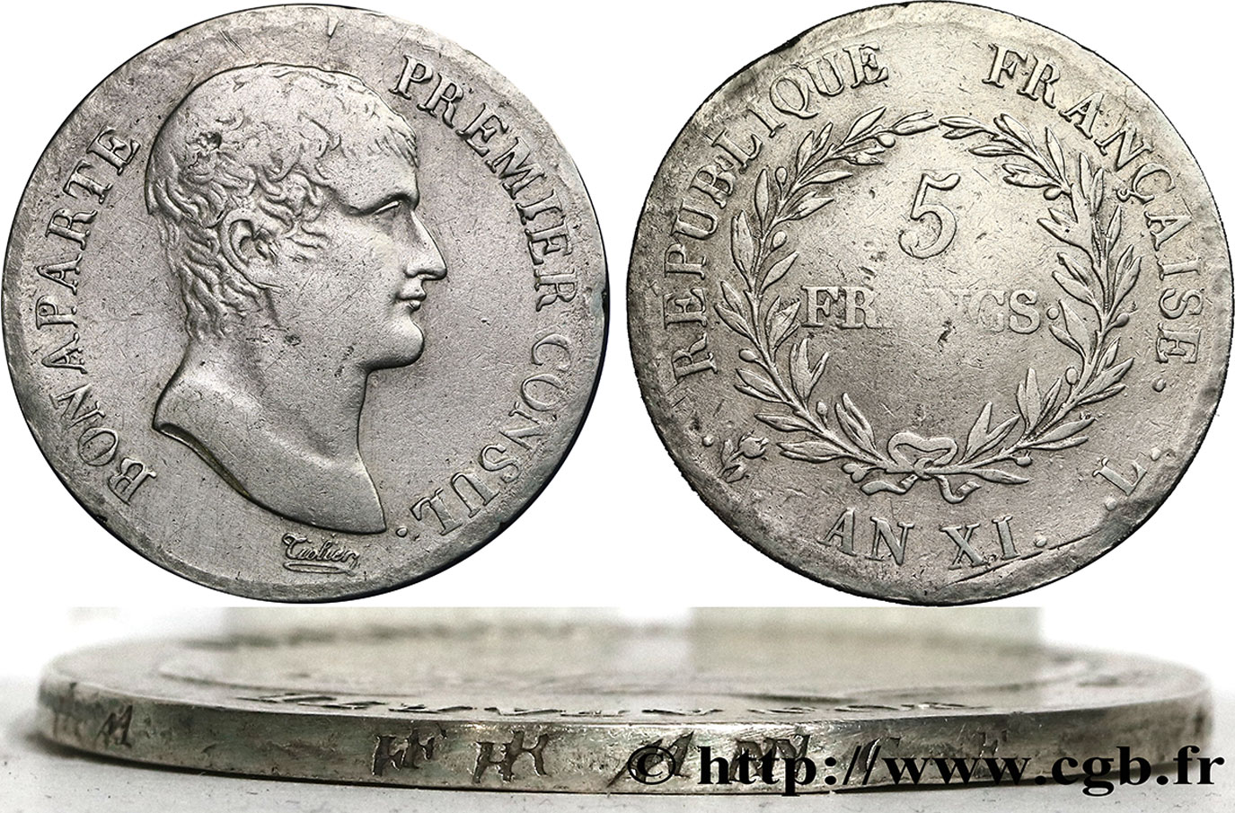 5 francs Bonaparte Premier Consul 1803 Bayonne F.301/5 VF30 