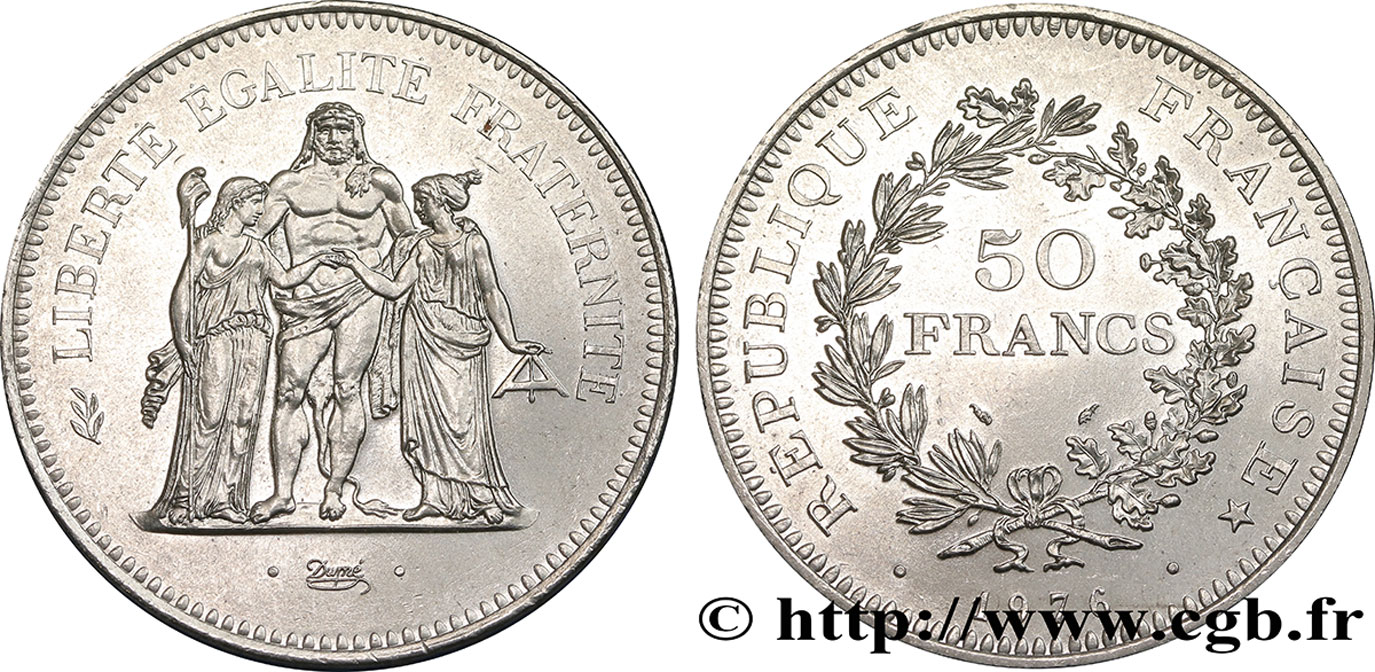 50 francs Hercule 1976  F.427/4 SUP 