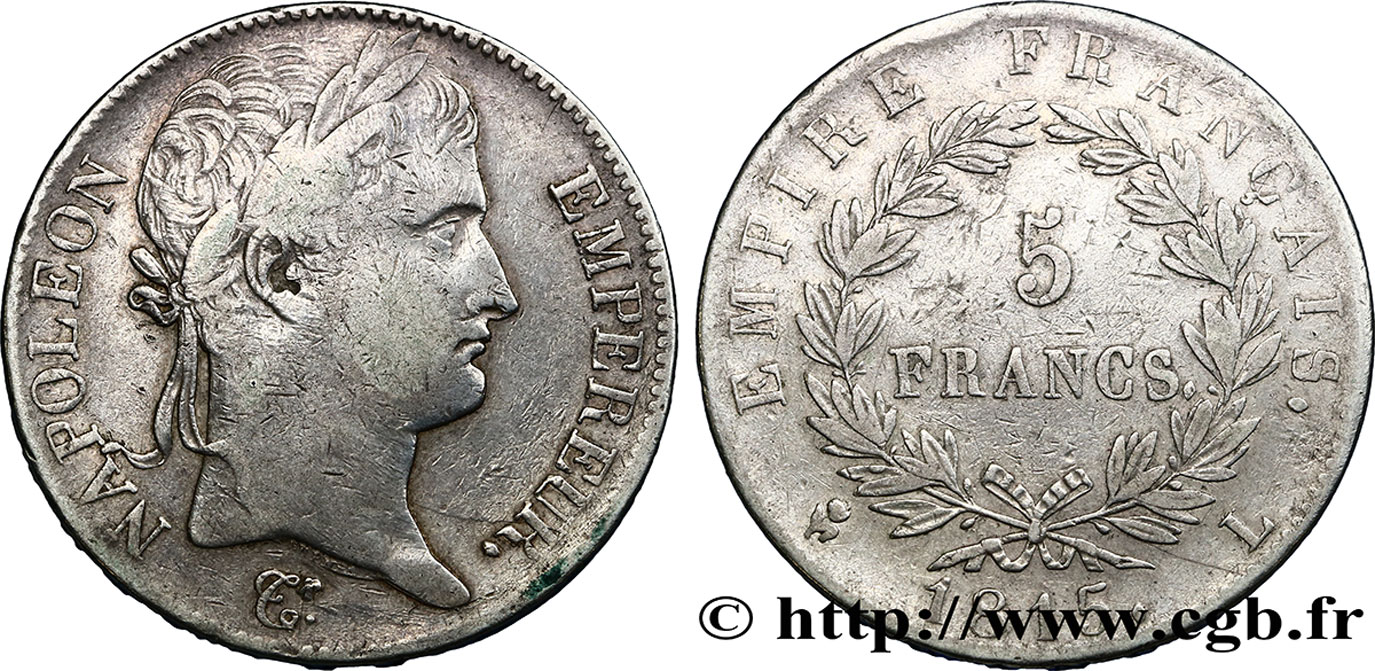 5 francs Napoléon Empereur, Cent-Jours 1815 Bayonne F.307A/5 TB35 