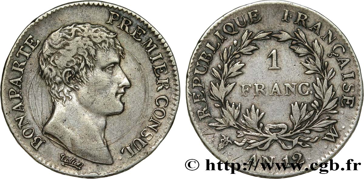 1 franc Bonaparte Premier Consul 1804 Lille F.200/21 MBC42 