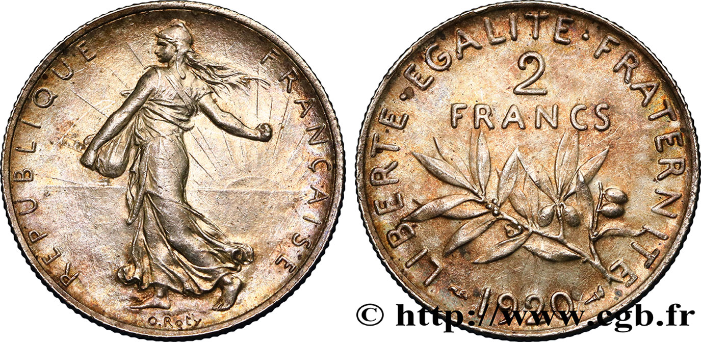 2 francs Semeuse 1920  F.266/22 SPL58 