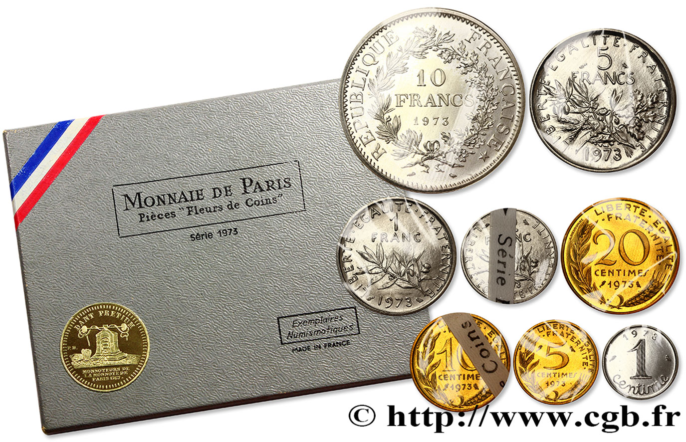 Boîte Fleur de Coins 1973 Paris F.5000 14 FDC70 