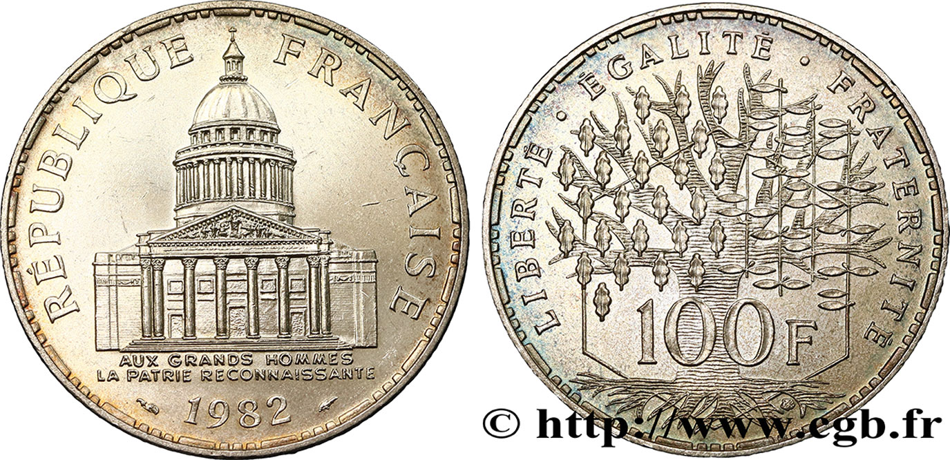 100 francs Panthéon 1982  F.451/2 SUP55 