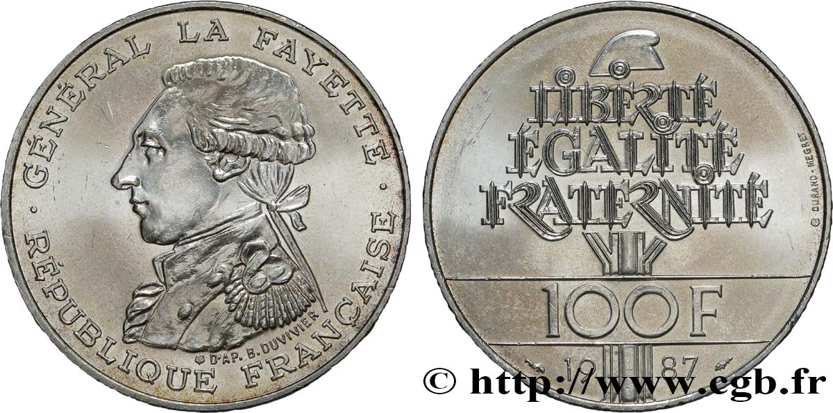 100 francs Égalité - La Fayette 1987  F.455/2 EBC 