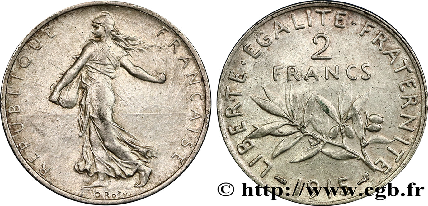 2 francs Semeuse 1915  F.266/17 TTB45 