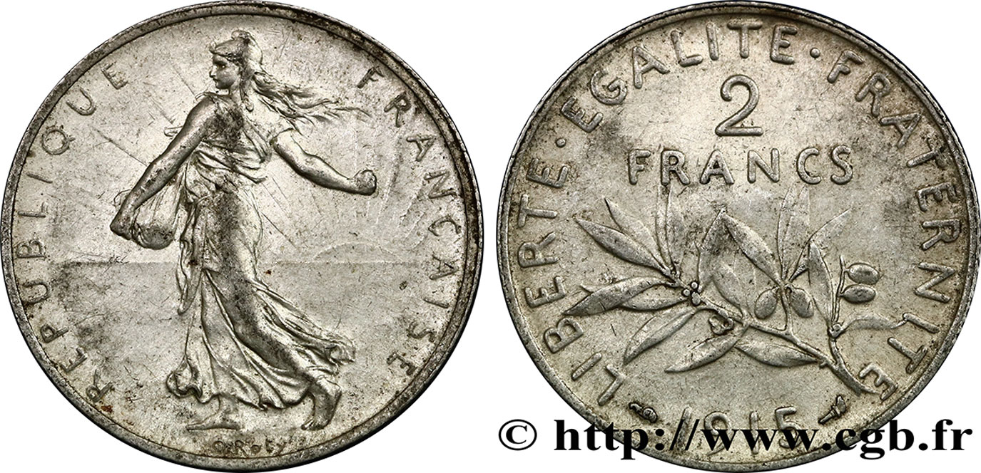 2 francs Semeuse 1915  F.266/17 TTB45 