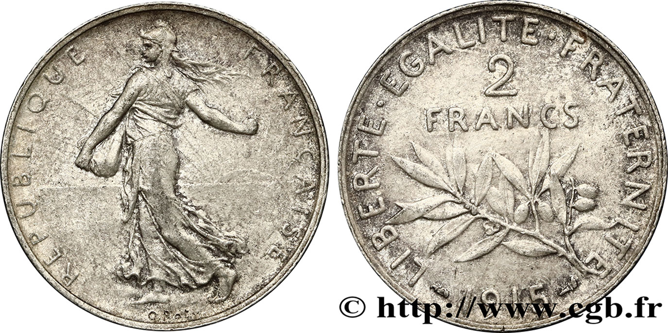 2 francs Semeuse 1915  F.266/17 TTB45 
