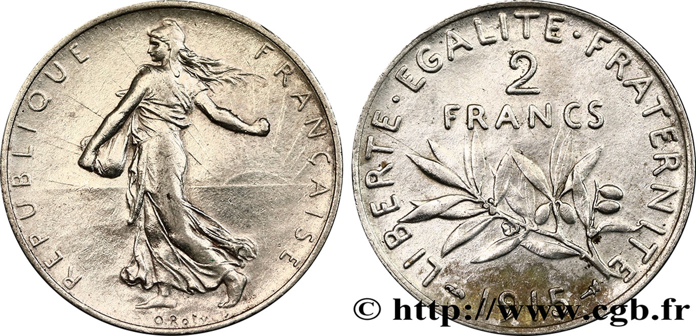 2 francs Semeuse 1915  F.266/17 XF45 
