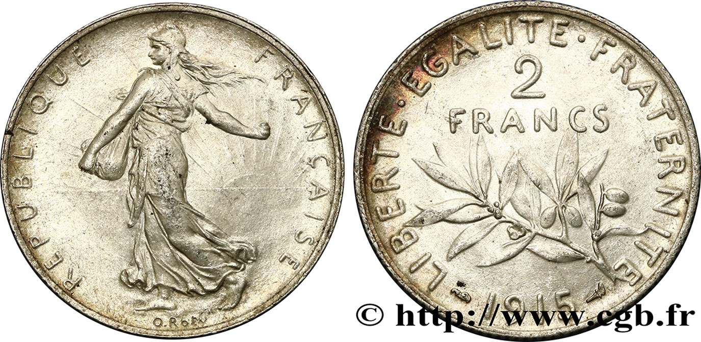 2 francs Semeuse 1915  F.266/17 SUP55 