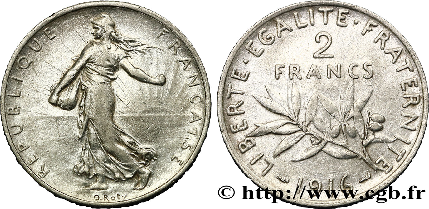 2 francs Semeuse 1916  F.266/18 BB42 