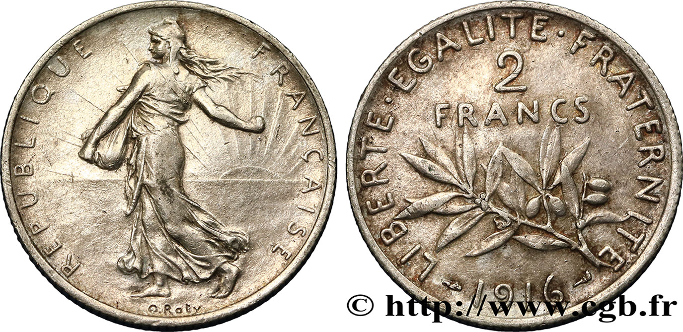 2 francs Semeuse 1916  F.266/18 XF45 