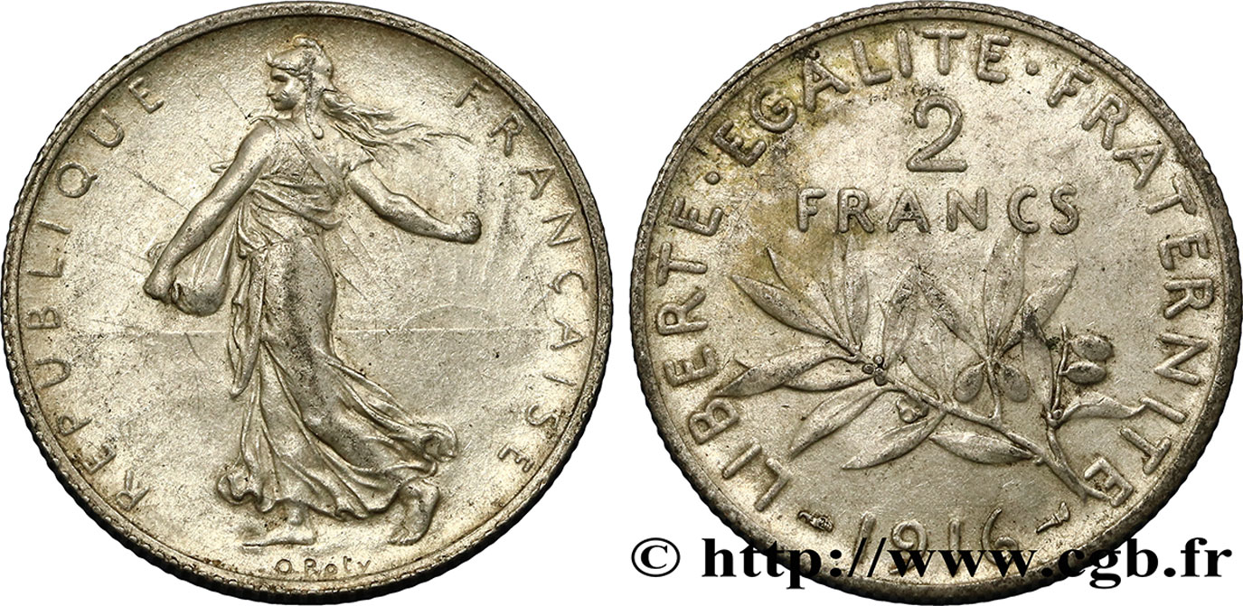 2 francs Semeuse 1916  F.266/18 TTB45 