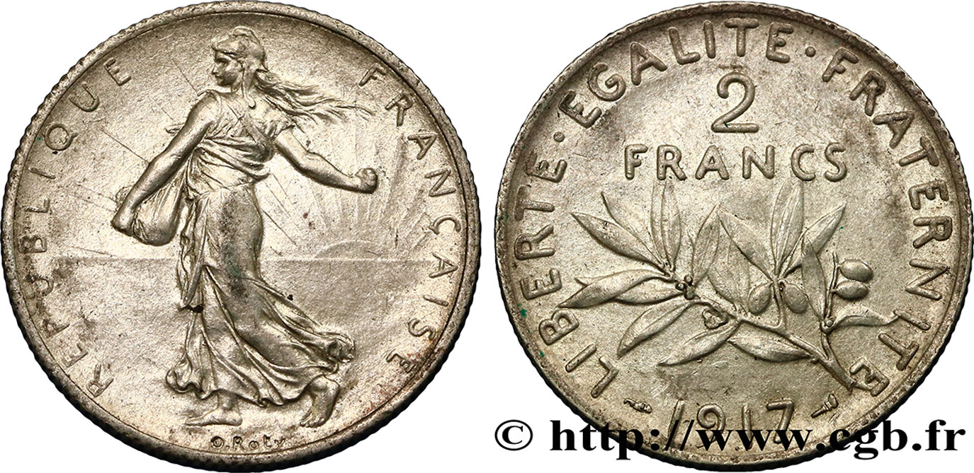 2 francs Semeuse 1917  F.266/19 TTB45 