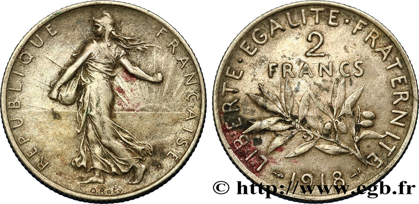 2 francs Semeuse 1918  F.266/20 TTB45 