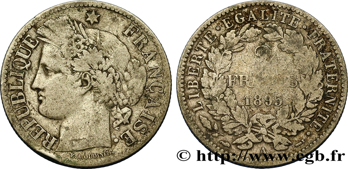 2 francs Cérès, avec légende 1895 Paris F.265/17 B12 