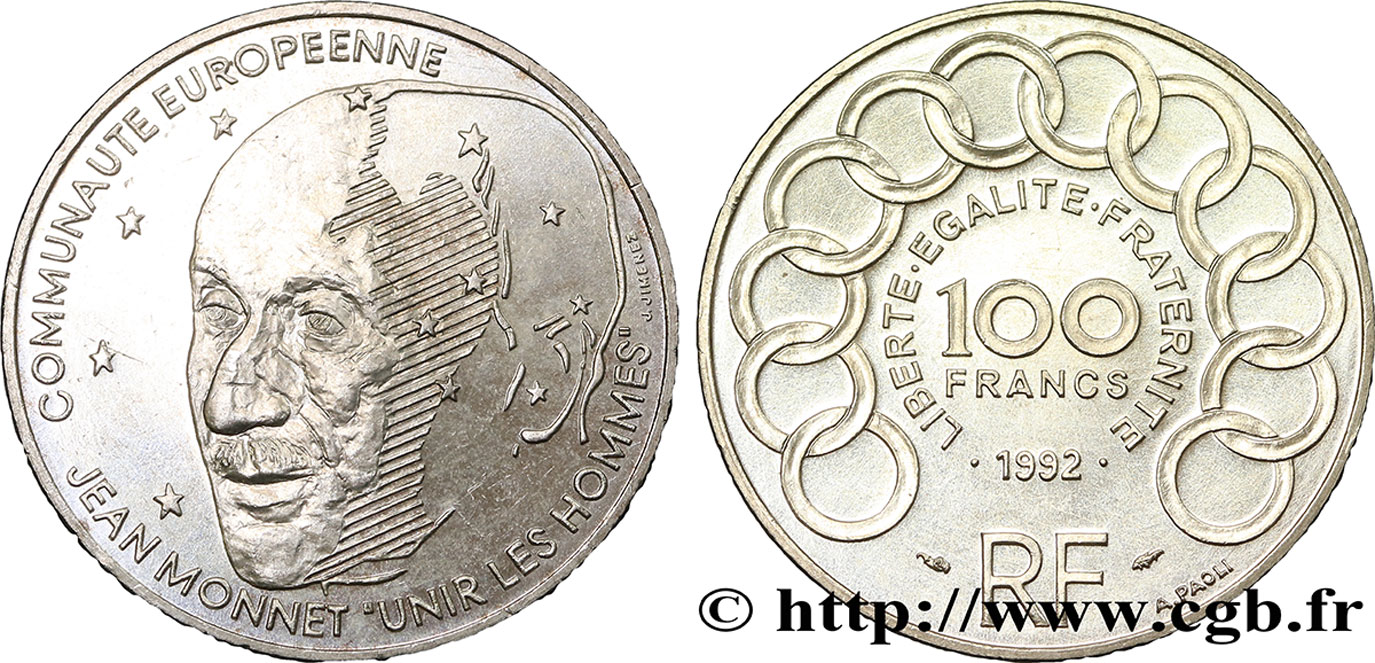 100 francs Jean Monnet 1992  F.460/2 SUP 