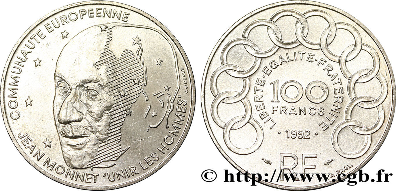 100 francs Jean Monnet 1992  F.460/2 SPL 