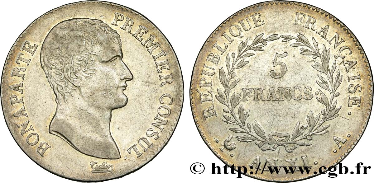 5 francs Bonaparte Premier Consul 1803 Paris F.301/1 XF48 