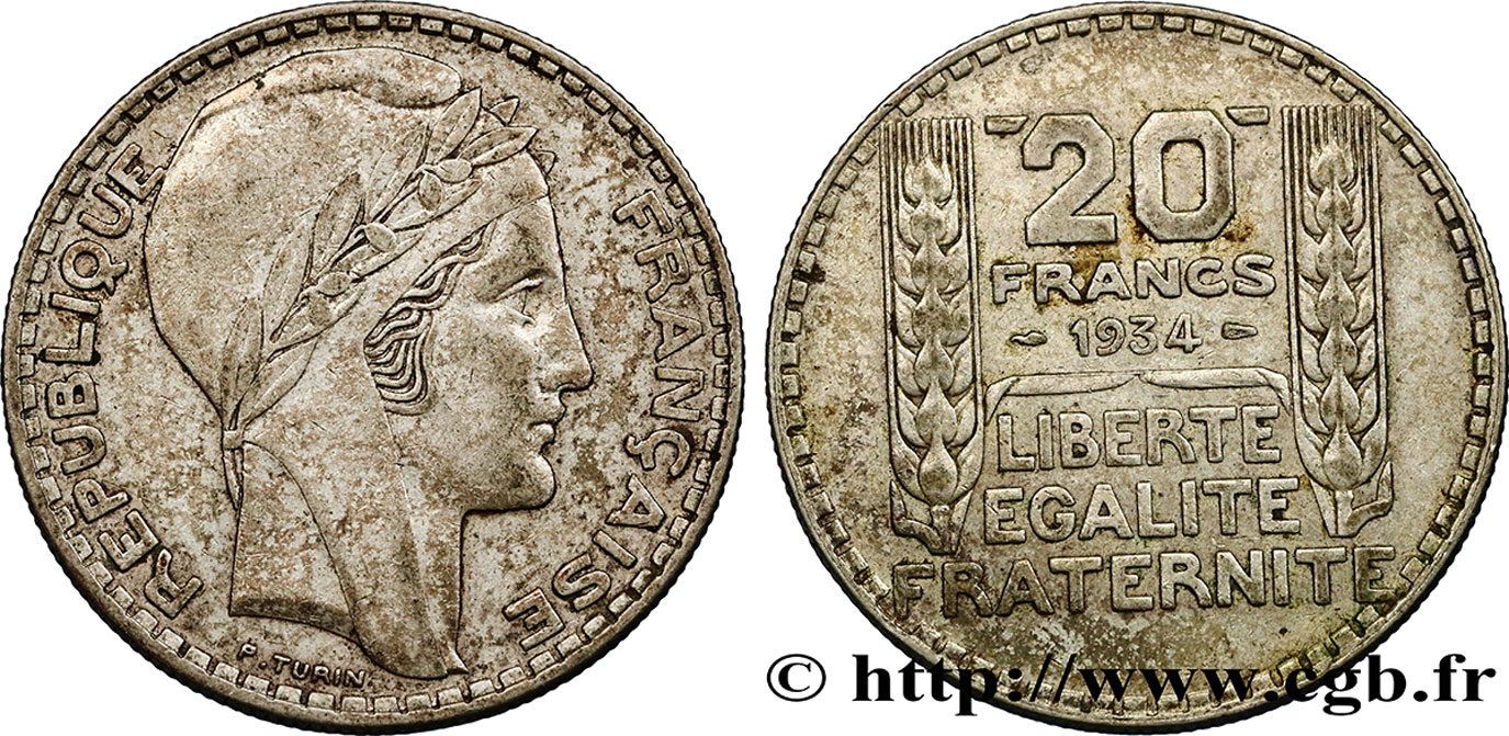 20 francs Turin 1934  F.400/6 BB45 