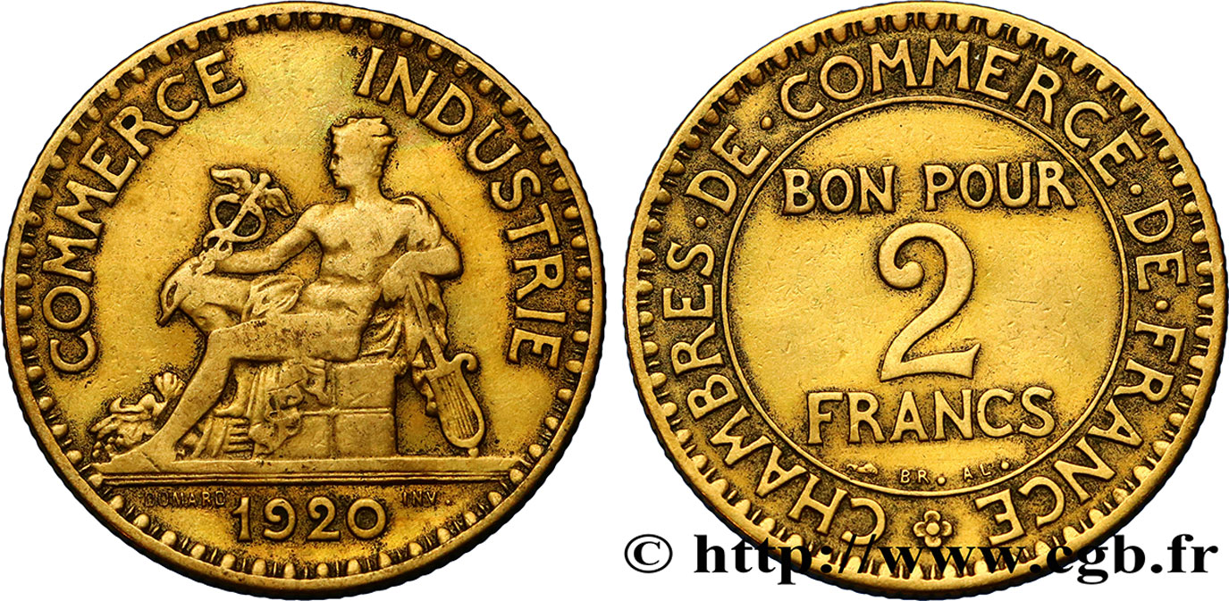 2 francs Chambres de Commerce 1920  F.267/2 MB 