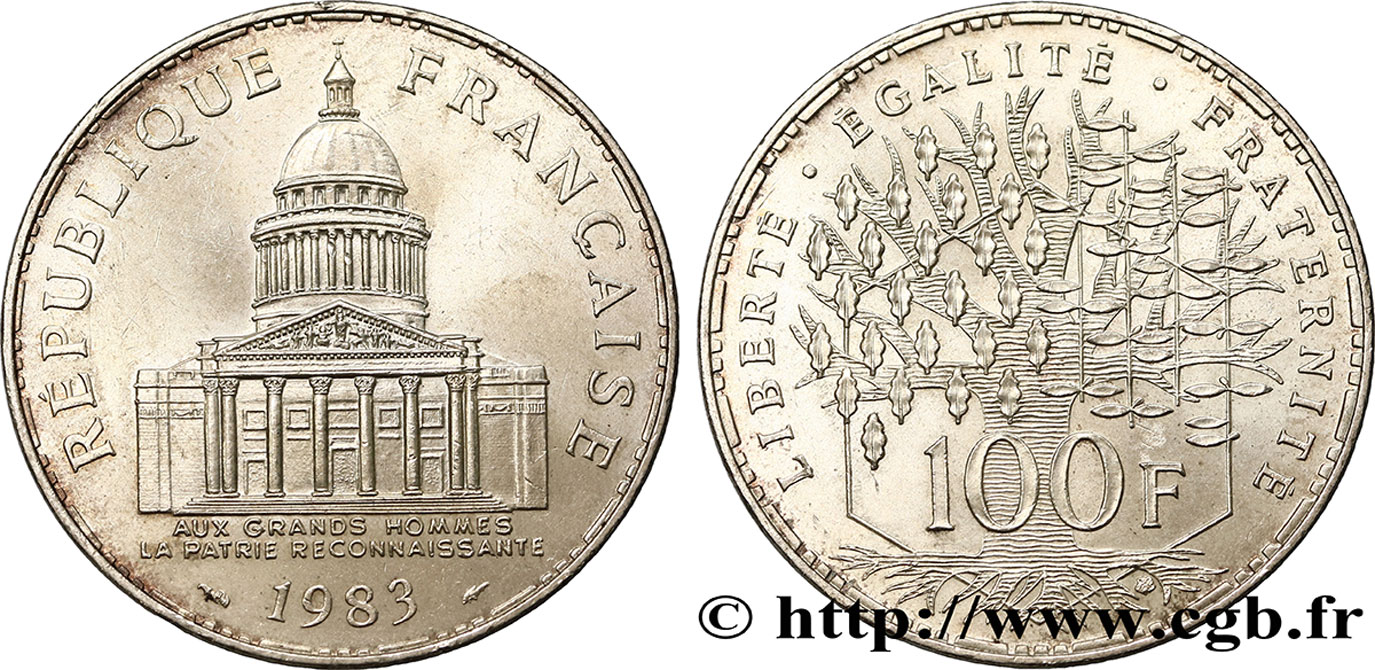 100 francs Panthéon 1983  F.451/3 SUP55 