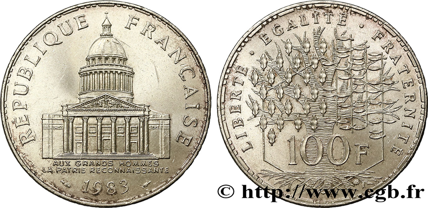 100 francs Panthéon 1983  F.451/3 SUP55 