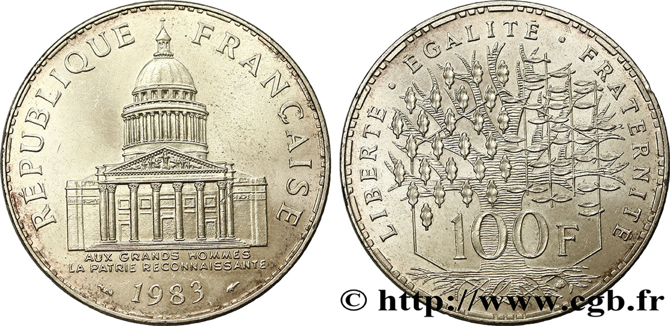 100 francs Panthéon 1983  F.451/3 SUP55 