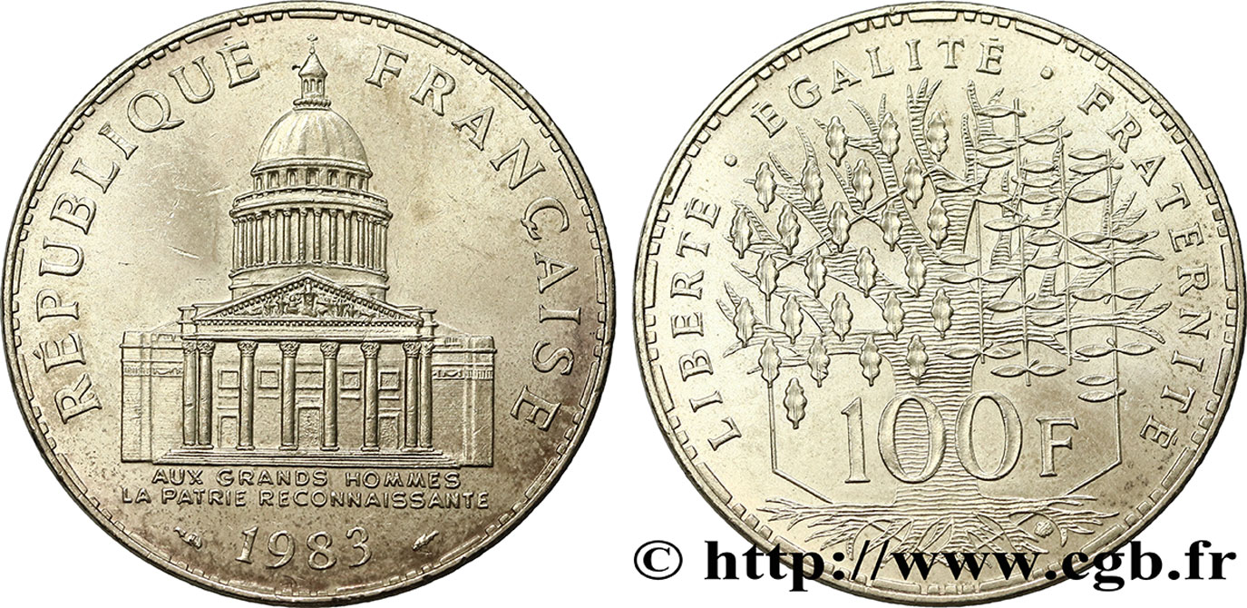 100 francs Panthéon 1983  F.451/3 SUP55 