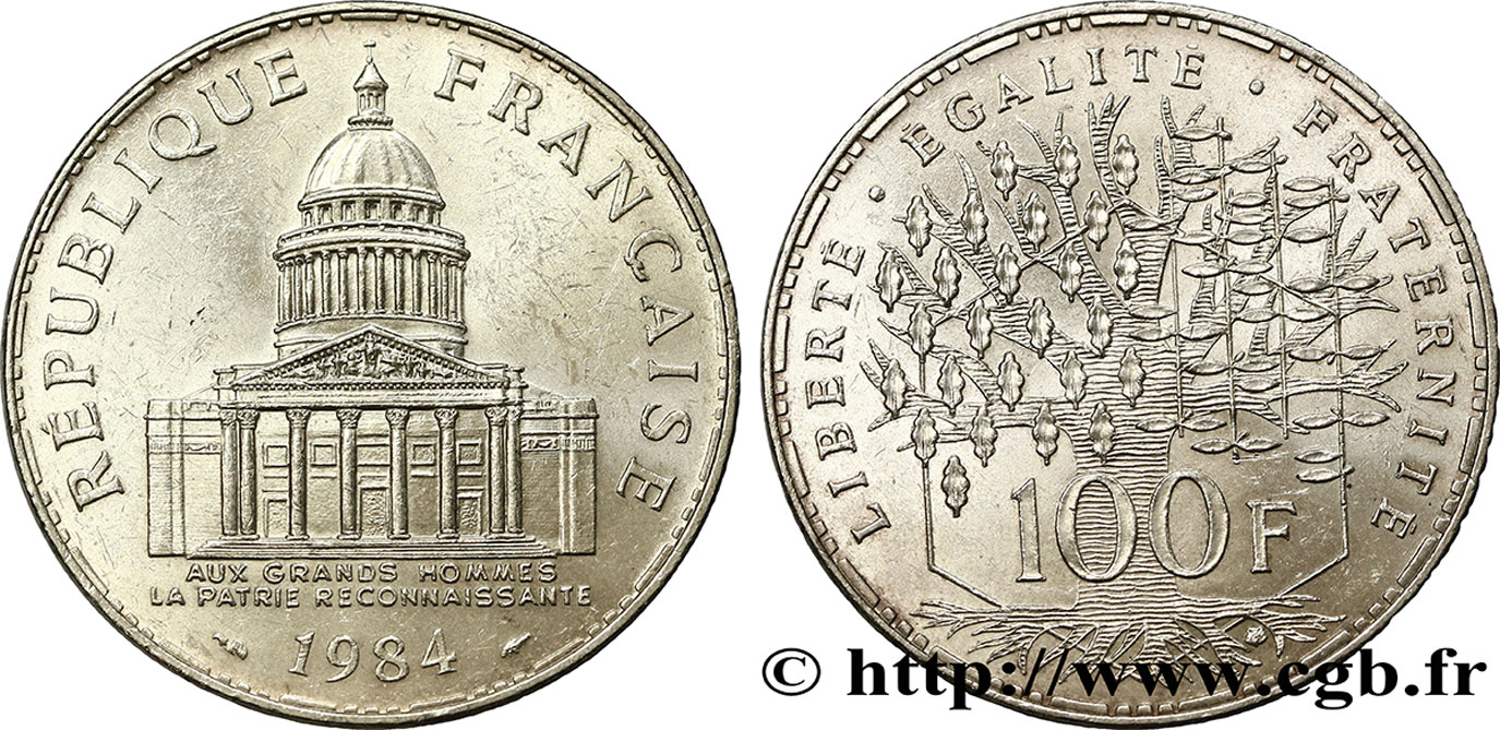 100 francs Panthéon 1984  F.451/4 AU58 