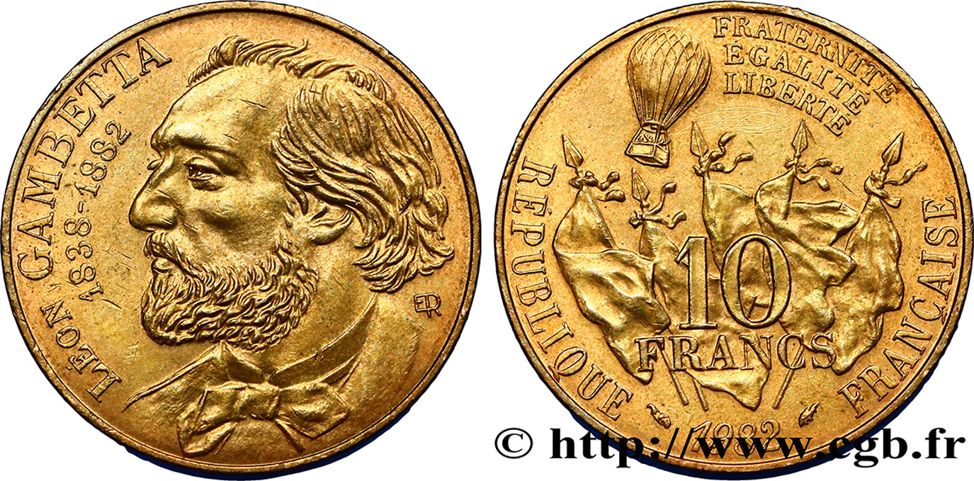 10 francs Gambetta 1982  F.366/2 AU50 