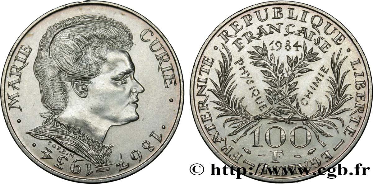 100 francs Marie Curie  1984 Paris F.452/2 SUP55 