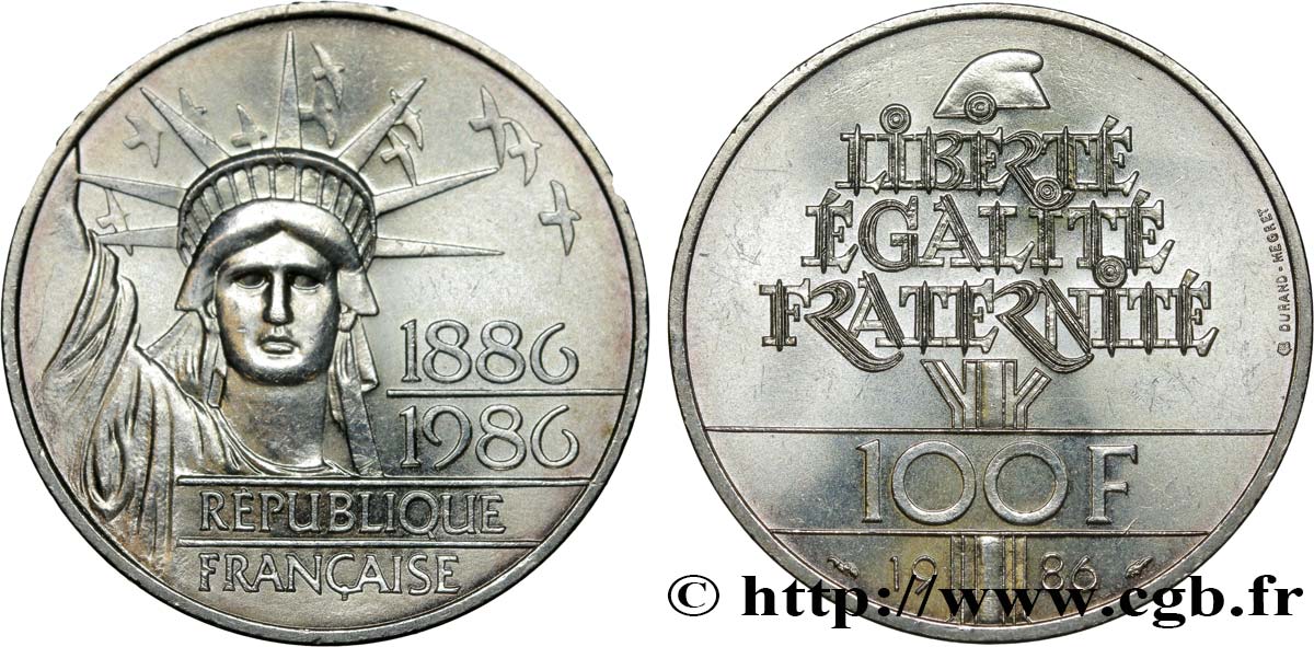 100 francs Liberté (Statue de la) 1986  F.454/2 AU52 