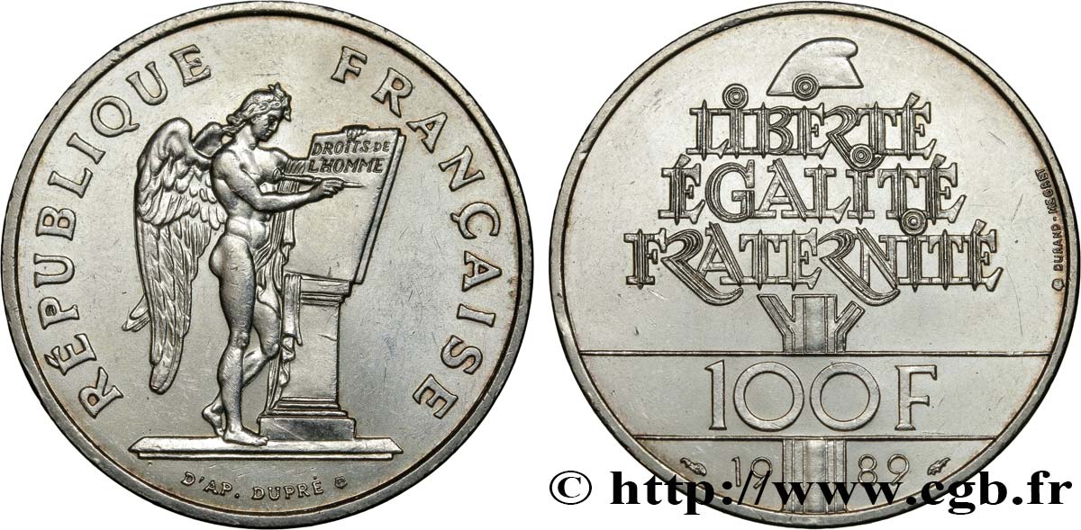 100 francs Droits de l’Homme 1989  F.457/2 SUP55 