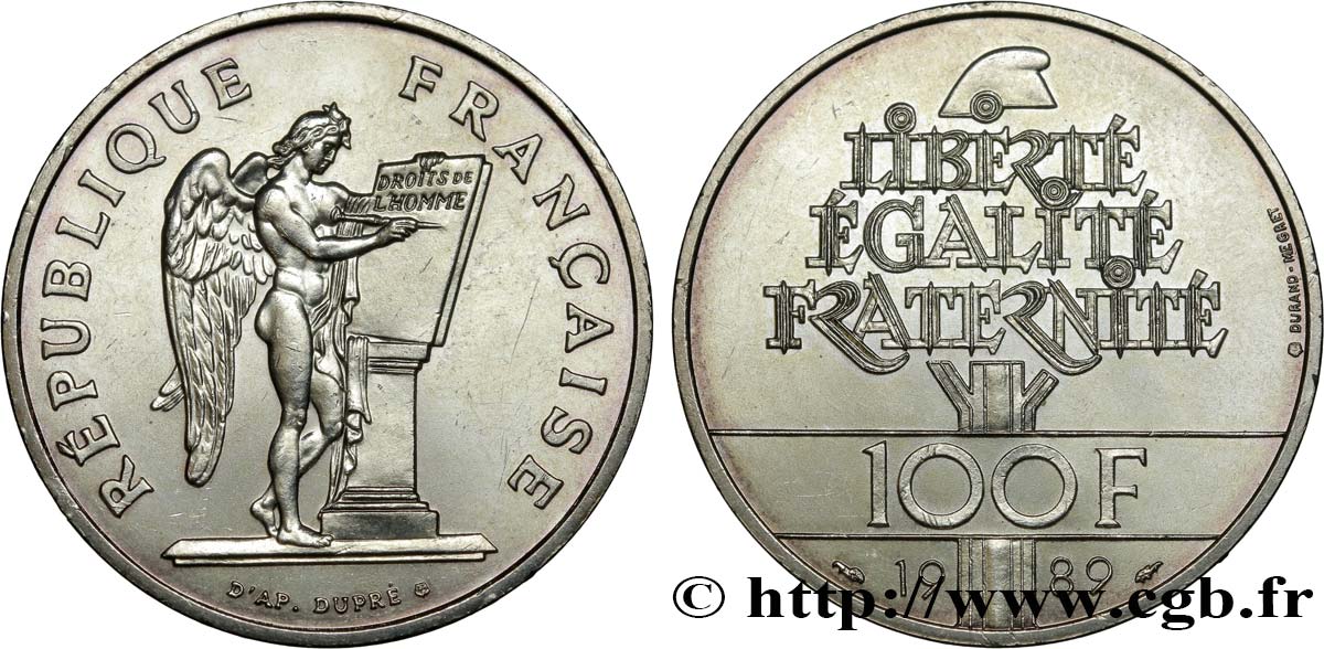 100 francs Droits de l’Homme 1989  F.457/2 SUP55 
