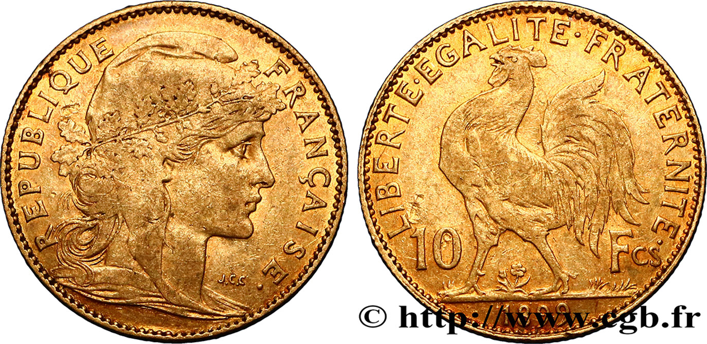 10 francs or Coq 1899 Paris F.509/1 MB35 